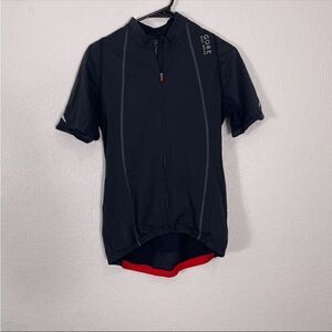 Gore Bike Gear Black Zip Up Short Sleeve Top